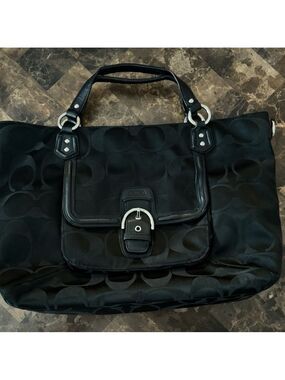 Coach Black Signature Shoulder Bag